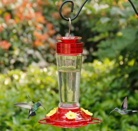 Hummingbird Feeder with Natural Flower Ports
