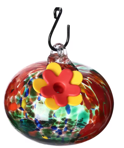 Charming Glass Wind Chime HummingBird Feeder